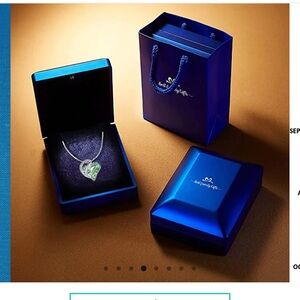 Birthstone Heart Pendant infinity Necklace 18” lighted gift box - Christmas